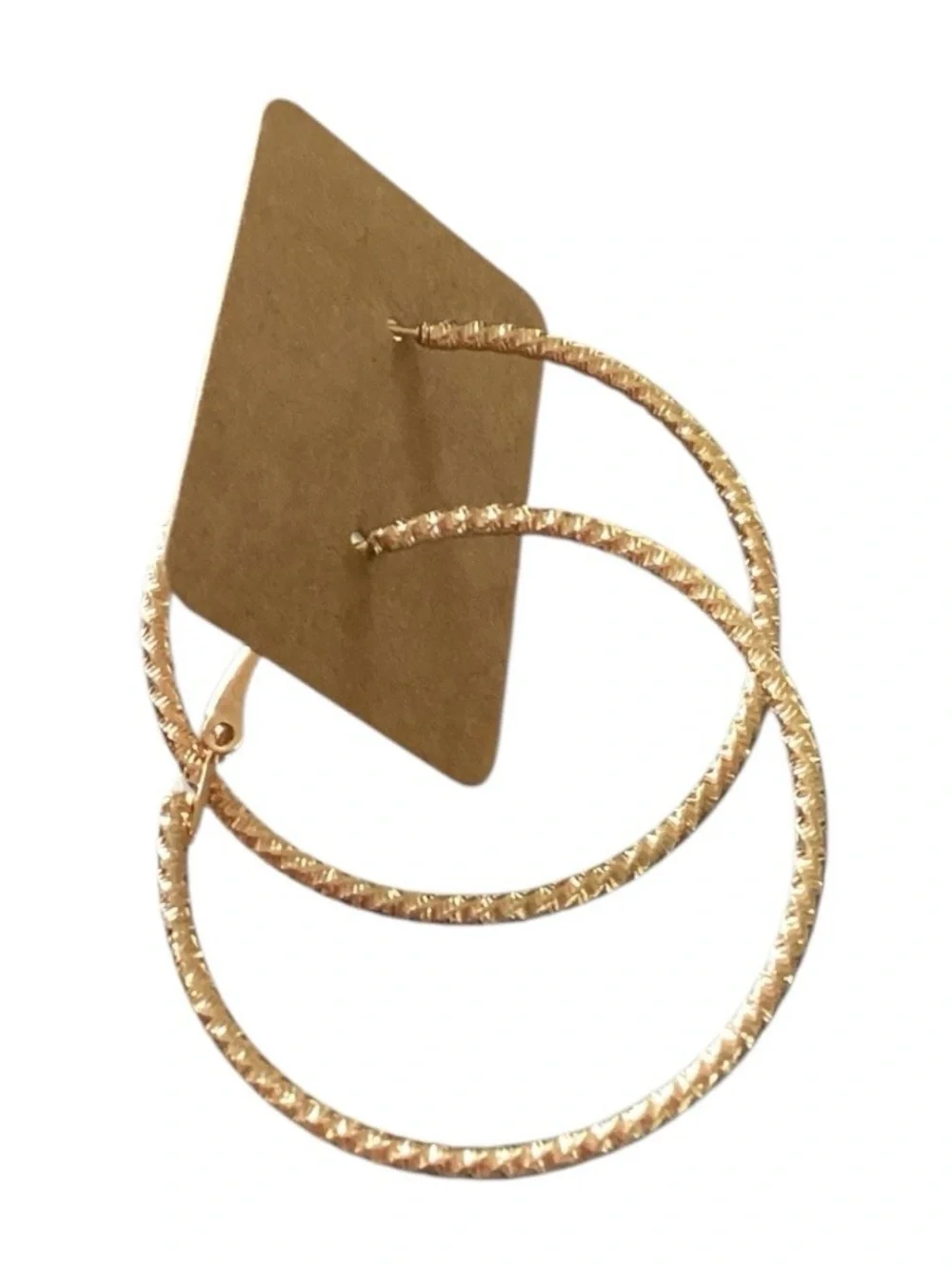 Dainty Swirl Gold Tone Lever Back Hoop Earrings (NWT)